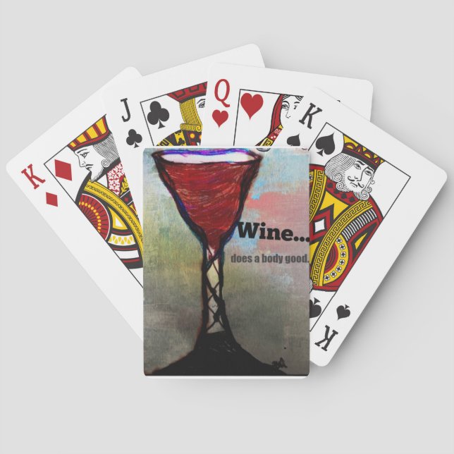 cartes de jeu orientées de vin (dos)