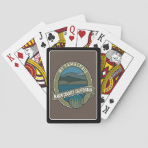 Cartes de jeu Oval Mt Tamalpais Marin Californie