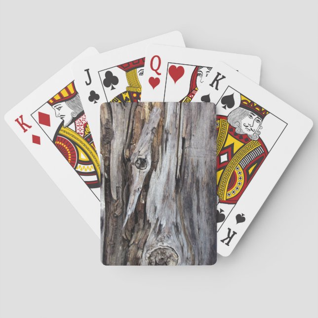 Cartes de jeu patinées en bois (dos)