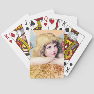 CARTES DE JEU PERSONNALISÉES ANGE VINTAGE SUR LACE