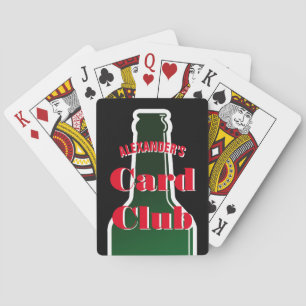 Cartes de jeu personnalisées avec logo de bouteill