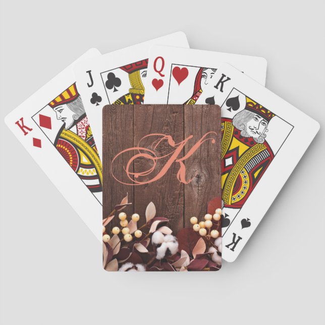 Cartes de jeu personnalisées Branche de coton sur  (dos)