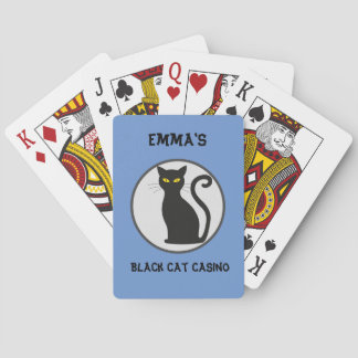 Cartes de jeu personnalisées - Chat noir