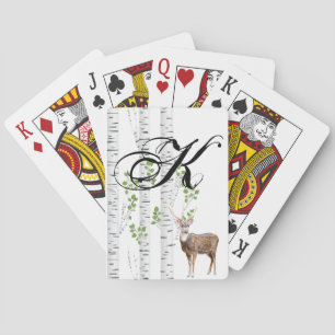 Cartes de jeu personnalisées Deer Doe Buck Forest 