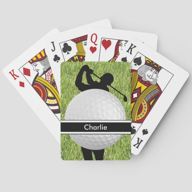 Cartes de jeu personnalisées Golf (dos)