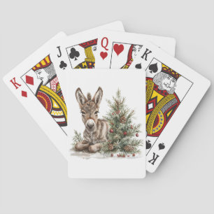 Cartes de jeu pour âne de Noël
