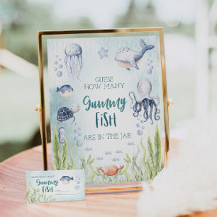 Cartes de jeu pour bébé Combien de poissons gommes