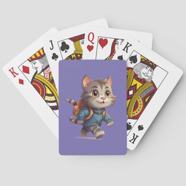 Cartes de jeu pour chats mignons (dos)