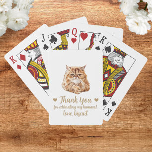 Cartes de jeu pour mariage de chat