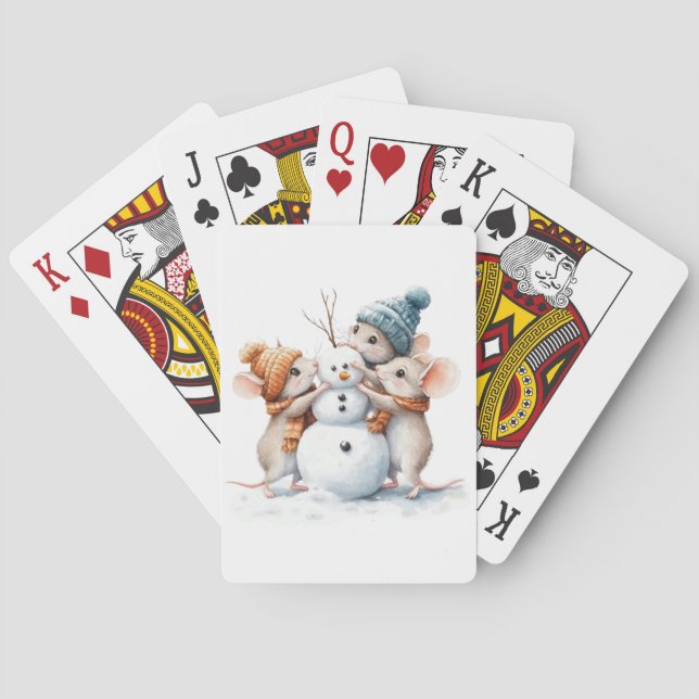 Cartes de jeu pour souris d'hiver (dos)