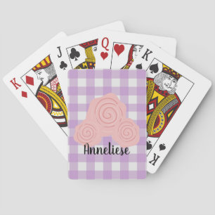 Cartes de jeu rose violet