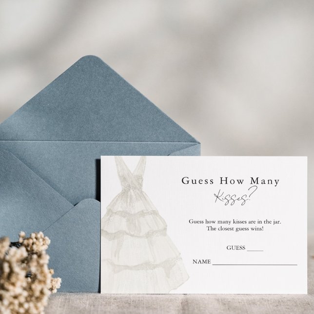 Cartes de jeu simples blancs Combien de baisers (Créateur téléchargé)