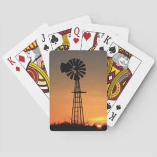 Cartes de jeu Sunset Sunset Windmill Kansas