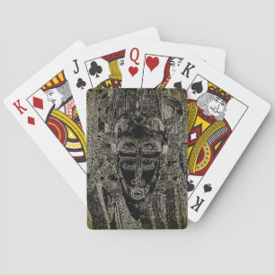 Cartes de jeu tribales de vaudou - magie noire