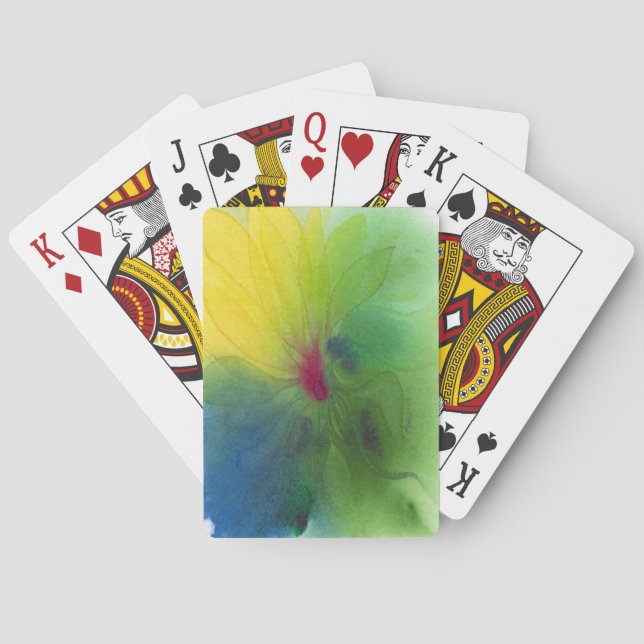 Cartes de Jeu Triflower Jaune (dos)