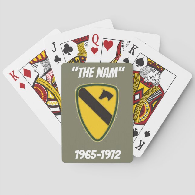 Cartes de jeu vert olive "LE NAM" AIR CAV (dos)