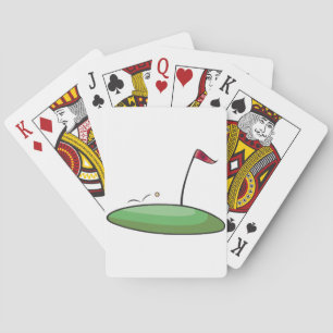 Cartes de jeu vertes de golf