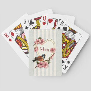 Cartes de jeu vintage Rose Heart Bicycle®