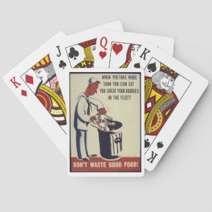 Cartes de jeu vintages de propagande de 2ÈME