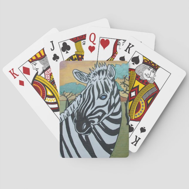 Cartes de Jeu Zèbre Métallique (dos)