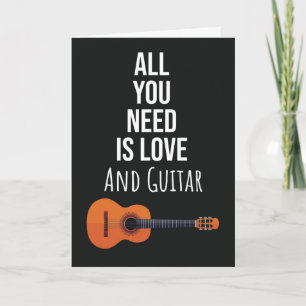 Cartes de Joueur de Guitare Mignon Amoureux de Mus