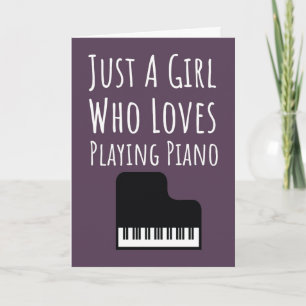 Cartes de Joueuse de Piano Rose Mignon pour Bébé F