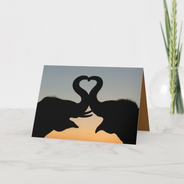 CARTES DE JOUR BEST VALENTINES - ÉLÉPHANTS - CADEA (Devant)