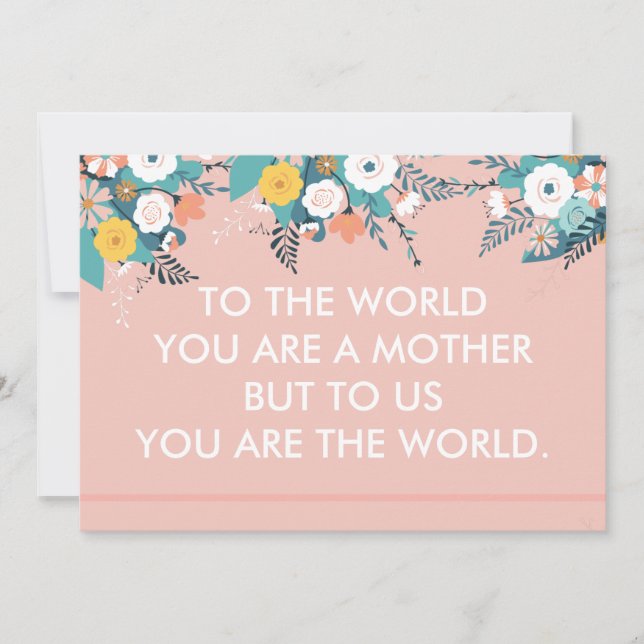 Cartes de jour des mères Citer Sentiments (Devant)