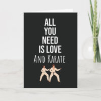 Cartes de karaté mignon arts martiaux pour enfants