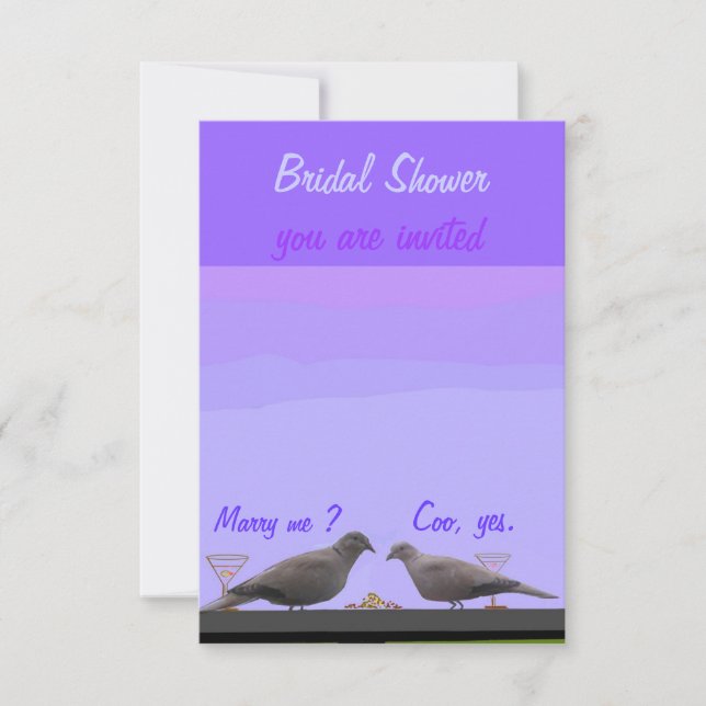 Cartes de la Fête de la mariée RSVP (Devant)