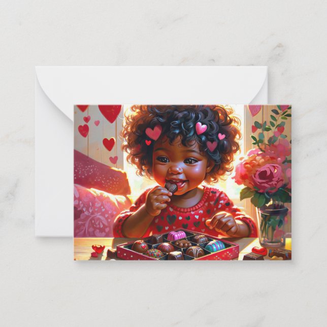 Cartes de la Saint-Valentin pour classe afro-améri (Devant)