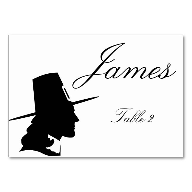 Cartes de la table d'action de grâce - Pèlerin (Devant)