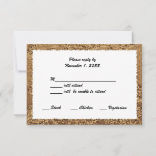 Cartes de l'anniversaire de mariage d'or RSVP