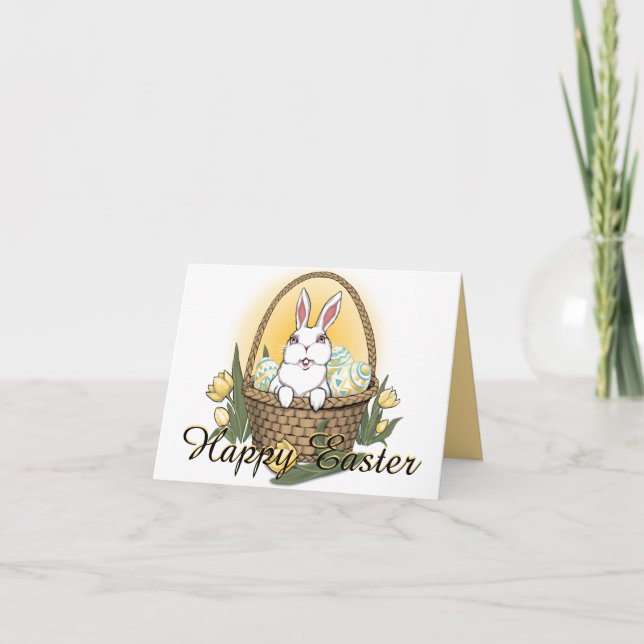 Cartes de lapin de Pâques personnalisées Cartes de (Devant)