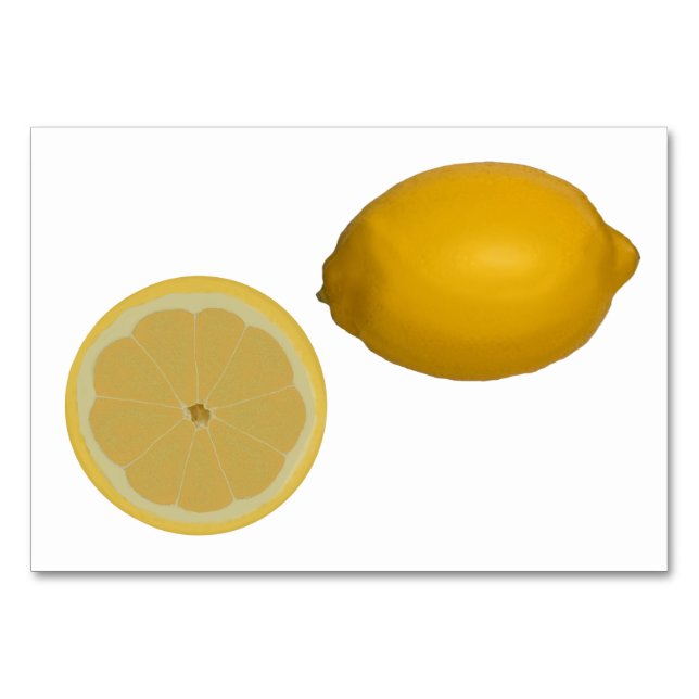 Cartes de lecture de la nourriture au citron pour  (Devant)