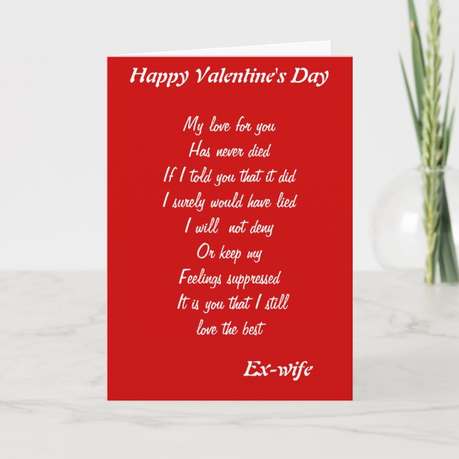 Cartes de l'ex-femme valentine (Devant)