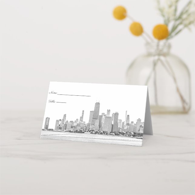 Cartes de lieu Chicago Skyline (Devant)