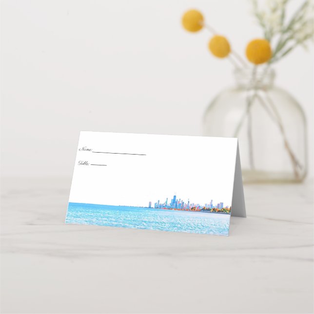 Cartes de lieu de Chicago Skyline (Devant)