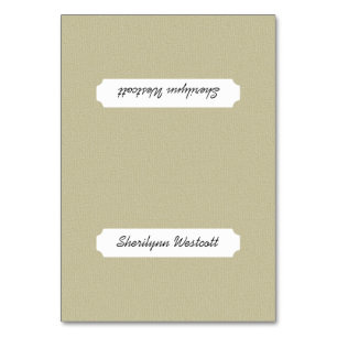 Cartes de lieu et Modèle de nom simples Burlap Ten