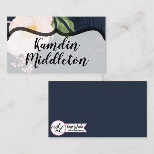 Cartes de lieu personnalisées Baby Pink Cosmos sur (Devant / Derrière)