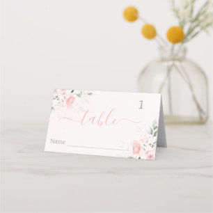 Cartes de lieu rose pâle