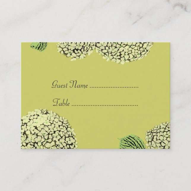 Cartes de lieu Taupe Hydrangea (Devant)