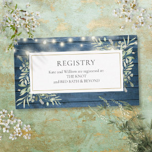 Cartes de Liste de Mariage Luminaires Rustiques