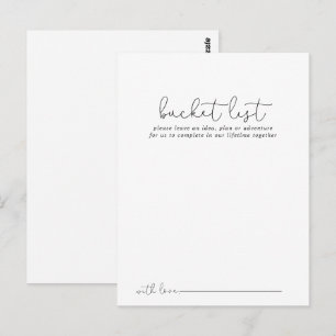 Cartes de liste de mariage simples à calligraphier