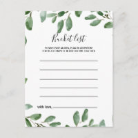 Cartes de liste des seaux d'eucalyptus tropicaux v