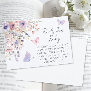 Cartes de livres de Baby Shower Papillon Fleur Sau