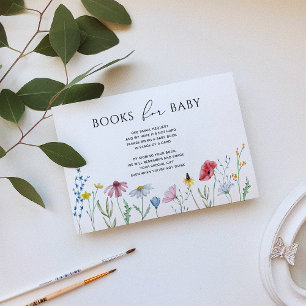 Cartes de livres Fleurs sauvages pour bébé