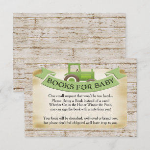Cartes de livres Green Tractor pour bébé