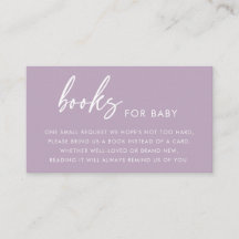 Cartes de livres minimalistes violettes pour l'ann
