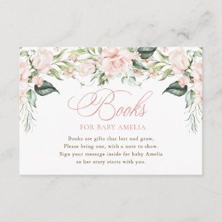 Cartes de livres pour bébé pour Baby Shower Fleurs